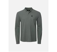 Men's Belstaff Long Sleeved Polo Shirt Sage Green - Size: 38