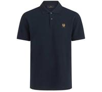Belstaff Mens Polo Shirt Cotton Pique Cotton Slim Fitting Polo in Dark Ink