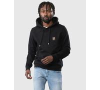 Belstaff Mens Pullover Logo Patch Hoodie - Black - Black - S