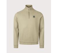 Belstaff Mens Belstaff Quarter Zip Sweatshirt - Colour: Fatigue Green - Size: Medium