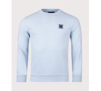 Belstaff Mens Reg Fit Belstaff Sweatshirt - Colour: Sky Blue - Size: Large