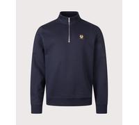 Belstaff Mens Regular Fit Belstaff Quarter Zip Sweatshirt - Colour: Dark Ink - Size: XXL