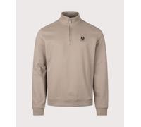 Belstaff Mens Regular Fit Belstaff Quarter Zip Sweatshirt - Colour: Dusty Taupe - Size: Medium