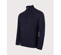 Belstaff Mens Regular Fit Westport Quarter Zip Jumper - Colour: Dark Ink - Size: Medium