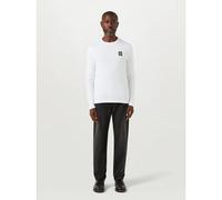 Belstaff Mens Long Sleeved Belstaff T-Shirt - Colour: 10000 White - Size: Medium