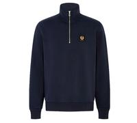Belstaff Quarter Zip Casual Sweatshirt Dark Ink