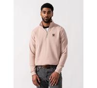 Belstaff Mens Reg Fit Belstaff Quarter Zip Sweatshirt - Colour: Dusk Pink - Size: Large
