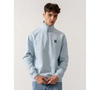 Belstaff Quarter Zip Sweatshirt - Sky Blue - Sky Blue - XXL