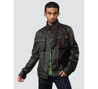 Belstaff Racemaster Mens Waxed Cotton Compact Field Jacket - Faded Olive - Faded Olive - UK46 EU56 US46