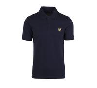 BELSTAFF Mens Small Logo Poloshirt In Dark Ink Mens Clothing Size: S, Colour: Navy Fabric