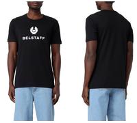 Belstaff Signature T-shirt Retro Cotton Phoenix Logo Tee Regular Shirt Black S