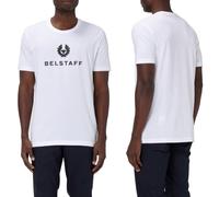 Belstaff Signature T-shirt Retro Cotton Phoenix Logo Tee Regular Shirt White L