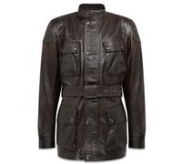 Belstaff Trialmaster Motorcycle Leather Jacket, black-brown, size L for Men