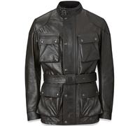 Belstaff Trialmaster Motorcycle Leather Jacket, black, size 2XL for Men