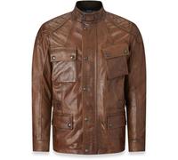 Belstaff Turner Motorcycle Leather Jacket, brown, size S for Men