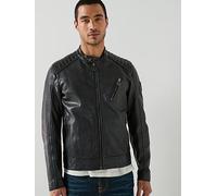 Belstaff V Racer Leather Jacket, Black, Size 56=Uk46, Men Black