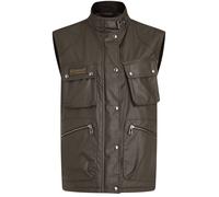 Belstaff Womens Waxed Edition Dark Green Gilet Jacket - Size Medium