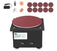 Belt and Disc Bench Sanders for Metal, Abrasive Roller Machine Bench Top Linisher with Cast Iron Base, Roating 20/40mm Belt Grinder and 150mm Disc Sander for Workshop Wood Sanding(6)