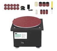 Belt and Disc Bench Sanders for Metal, Abrasive Roller Machine Bench Top Linisher with Cast Iron Base, Roating 20/40mm Belt Grinder and 150mm Disc Sander for Workshop Wood Sanding(5)