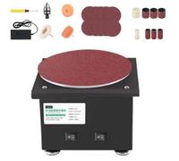 Belt and Disc Bench Sanders for Metal, Abrasive Roller Machine Bench Top Linisher with Cast Iron Base, Roating 20/40mm Belt Grinder and 150mm Disc Sander for Workshop Wood Sanding(8)