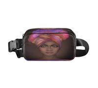 Belt Bag Crossbody Bags Fashion Waist Packs Fanny Pack with Adjustable Strap African American Woman for Workout Shopping Travelling Hiking