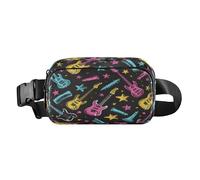 Belt Bag Crossbody Bags Fashion Waist Packs Fanny Pack with Adjustable Strap Blue Pink Guitar for Workout Shopping Travelling Hiking