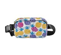 Belt Bag Crossbody Bags Fashion Waist Packs Fanny Pack with Adjustable Strap Blue Yellow Pineapple for Workout Shopping Travelling Hiking