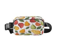 Belt Bag Crossbody Bags Fashion Waist Packs Fanny Pack with Adjustable Strap Colorful Tropical Fruit Nashi Pear for Workout Shopping Travelling Hiking