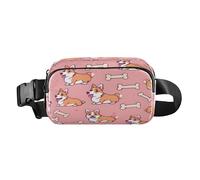 Belt Bag Crossbody Bags Fashion Waist Packs Fanny Pack with Adjustable Strap Corgi Bones Love for Workout Shopping Travelling Hiking