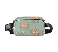 Belt Bag Crossbody Bags Fashion Waist Packs Fanny Pack with Adjustable Strap Cute Teddy Bear Line Hand Drawn for Workout Shopping Travelling Hiking