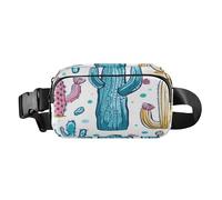 Belt Bag Crossbody Bags Fashion Waist Packs Fanny Pack with Adjustable Strap Hand Drawn Cactus for Workout Shopping Travelling Hiking