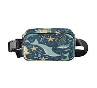 Belt Bag Crossbody Bags Fashion Waist Packs Fanny Pack with Adjustable Strap Mermaids and Dolphins for Workout Shopping Travelling Hiking