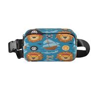 Belt Bag Crossbody Bags Fashion Waist Packs Fanny Pack with Adjustable Strap Pirates Lions Skeletons for Workout Shopping Travelling Hiking