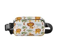 Belt Bag Crossbody Bags Fashion Waist Packs Fanny Pack with Adjustable Strap Plam Lions for Workout Shopping Travelling Hiking