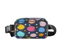 Belt Bag Crossbody Bags Fashion Waist Packs Fanny Pack with Adjustable Strap Polka Dots Hand Drawn for Workout Shopping Travelling Hiking