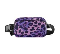 Belt Bag Crossbody Bags Fashion Waist Packs Fanny Pack with Adjustable Strap Purple Leo Skin Texture for Workout Shopping Travelling Hiking