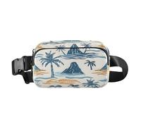 Belt Bag Crossbody Bags Fashion Waist Packs Fanny Pack with Adjustable Strap Summer Paradise Island for Workout Shopping Travelling Hiking