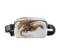 Belt Bag Crossbody Bags Fashion Waist Packs Fanny Pack with Adjustable Strap Watercolor Flying Dragon for Workout Shopping Travelling Hiking
