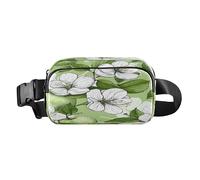 Belt Bag Crossbody Bags Fashion Waist Packs Fanny Pack with Adjustable Strap White Apple Flowers for Workout Shopping Travelling Hiking