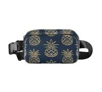 Belt Bag Crossbody Bags Fashion Waist Packs Fanny Pack with Adjustable Strap Yellow Line Pineapple for Workout Shopping Travelling Hiking