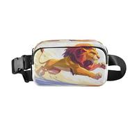 Belt Bag Crossbody Bags Fashion Waist Packs Fanny Pack with Adjustable Strap Yellow Running Lions for Workout Shopping Travelling Hiking