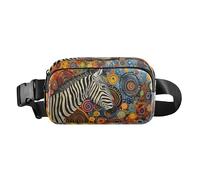 Belt Bag Crossbody Bags Fashion Waist Packs Fanny Pack with Adjustable Strap Zebra in Gustav Klimt for Workout Shopping Travelling Hiking