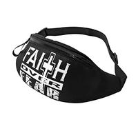 Belt Bag Faith Over Fear Christianty Cross With Headphone Hole Bumbags Fashion Waist Pack For Running Boys Cycling 14X35Cm