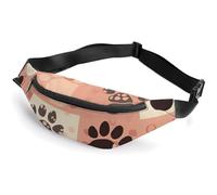 Belt Bag Fanny Pack for Women Men Waist Pack with Adjustable Strap Cute Cat Paw Crossbody Bag Small Sling Bag, Cute Cat Paw, 36*15cm