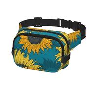 Belt Bag Fanny Pack Waist Bag with Adjustable Strap for Travel Walking Running Hiking Cycling, Yellow Sunflowers