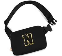 Belt Bag for Girls Women Crossbody Bags Waist Pack,Personalized Fanny Pack, Black, 5.5 Inches, N