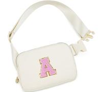 Belt Bag for Girls Women Crossbody Bags Waist Pack,Personalized Fanny Pack, Cream, 5.5 Inches, A