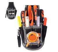 Belt bag for tools and utensils, with multiple compartments for storage, tool bag made of Oxford fabric, for the work of electricians, technicians, carpenters and for construction work