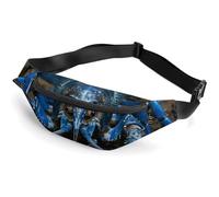 Belt Bag for Women Men Waterproof Fanny Pack Bear Wearing Winter Coat Waist Pack Waist Bag with Adjustable Strap, Blue Shrimp Image, 36*15cm