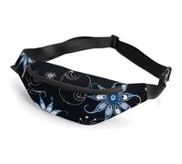 Belt Bag for Women Men Waterproof Fanny Pack Bear Wearing Winter Coat Waist Pack Waist Bag with Adjustable Strap, With Swirl Pattern, 36*15cm